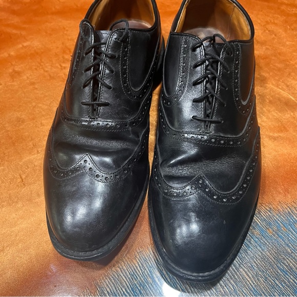 Allen Edmonds Birmingham Black Leather Wingtip Oxfords size 10 - Picture 2 of 11